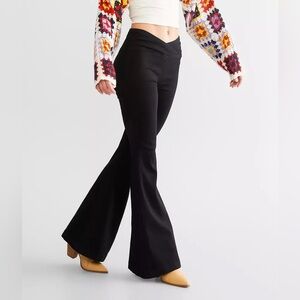 Free People Venice Flare Stretch Pant Black 25